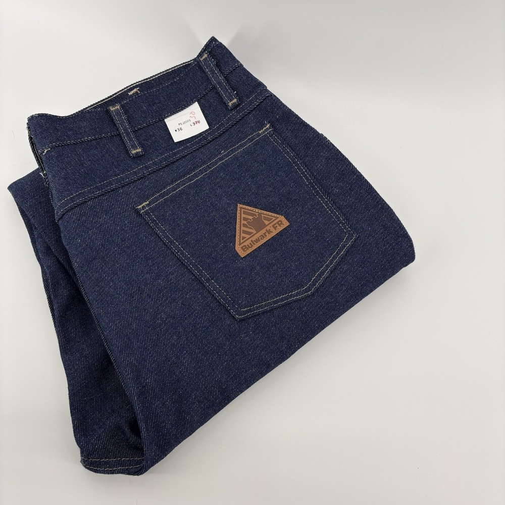 Bulwark FR Men's Size 37x30 Blue Denim Fire Flame Resistant Work Jeans PEJ2DD5